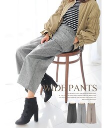 KORMARCH | ウエストゴムワイドパンツ(Tシャツ/カットソー)