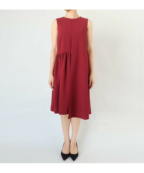 kaene（カエン）の「アシンメトリーワンピース（ワンピース・レディース・mustard/black/bordeaux/green・38）」の4枚目の写真