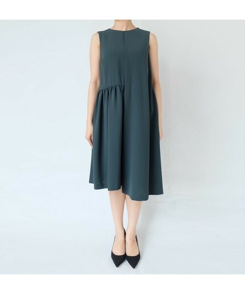 kaene（カエン）の「アシンメトリーワンピース（ワンピース・レディース・mustard/black/bordeaux/green・38）」の3枚目の写真