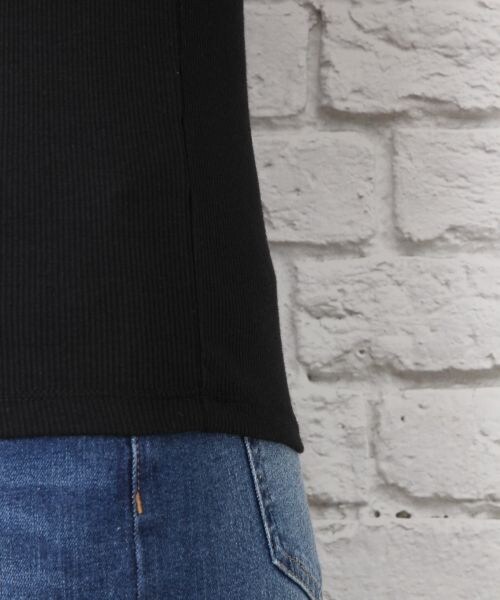 LEPSIM（レプシィム）の「リブタートルインナーＬＳ（トップス・オフ/ブラック/トップグレー）」の9枚目の写真