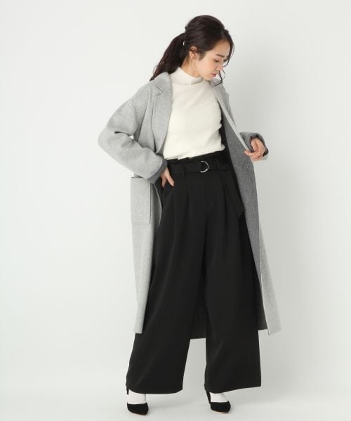 A part by(アパートバイ)の「P/PUウエストタックワイドパンツ(パンツ・ブラック/レッド/ベージュ/カーキ)」の8枚目の写真