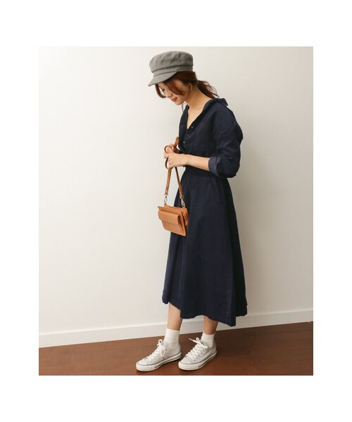 URBAN RESEARCH DOORS（アーバンリサーチドアーズ）の「【予約】コーデュロイシャツワンピース（ワンピース/ドレス・レディース・CAMEL/NAVY/BROWN・one）」の9枚目の写真