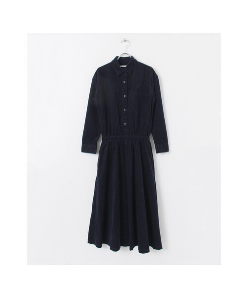URBAN RESEARCH DOORS（アーバンリサーチドアーズ）の「【予約】コーデュロイシャツワンピース（ワンピース/ドレス・レディース・CAMEL/NAVY/BROWN・one）」の3枚目の写真