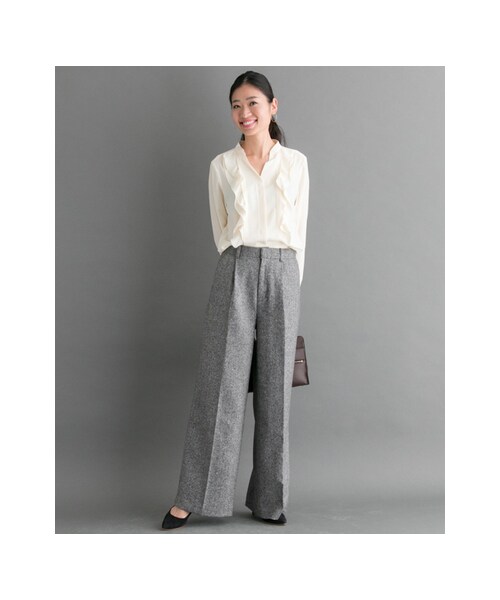 URBAN RESEARCH ROSSO WOMEN(アーバンリサーチ ロッソ)の「ツィードストレートパンツ(パンツ・レディース・GRAY・36/38)」の5枚目の写真