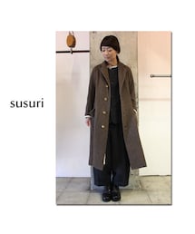 susuri ジャケットコート susuri ススリ ウール 2way カラー ピア コート 24-150 | iroma..aranciato