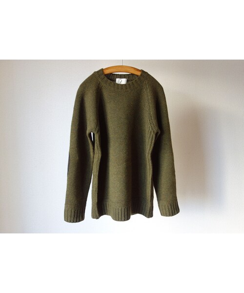 STORES.jp（ストアーズドットジェーピー）の「【ラスト1点！】SOGLIA  LANDNOAH SWEATER KHAKI ソリア ラドナーエルボーパッチ ラグラン クルーセーター カーキ（ニット/セーター・メンズ・その他）」の10枚目の写真