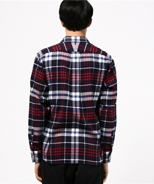 FREDY&GLOSTER（フレディアンドグロスター）の「シャギーチェックシャツ（シャツ/ブラウス・メンズ・ブラウン系その他/ブルー系その他・S/M/L）」の4枚目の写真