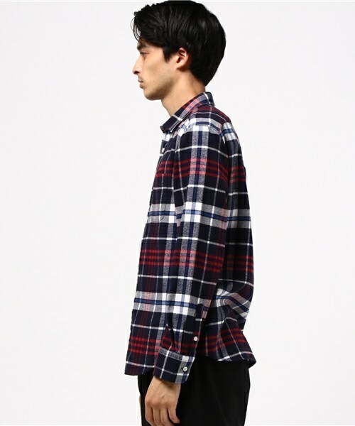 FREDY&GLOSTER（フレディアンドグロスター）の「シャギーチェックシャツ（シャツ/ブラウス・メンズ・ブラウン系その他/ブルー系その他・S/M/L）」の3枚目の写真