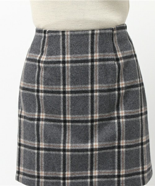 archives（アルシーヴ）の「チェックウールタイトスカート（スカート・レディース・グレー/カーキ/ネイビー・MEDIUM）」の7枚目の写真