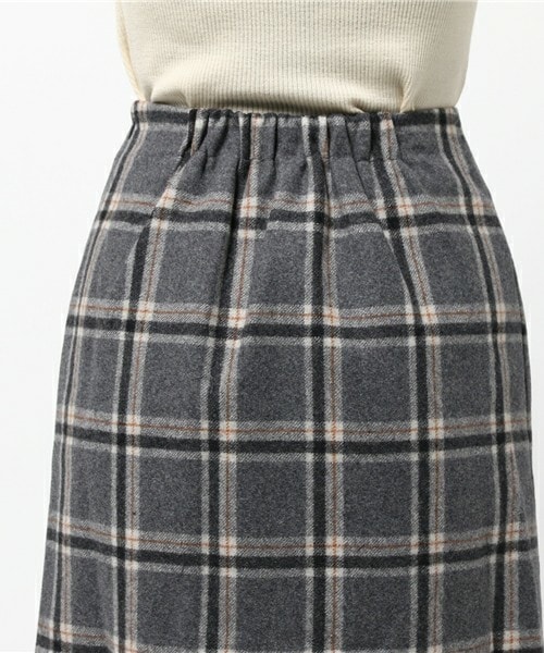 archives（アルシーヴ）の「チェックウールタイトスカート（スカート・レディース・グレー/カーキ/ネイビー・MEDIUM）」の8枚目の写真