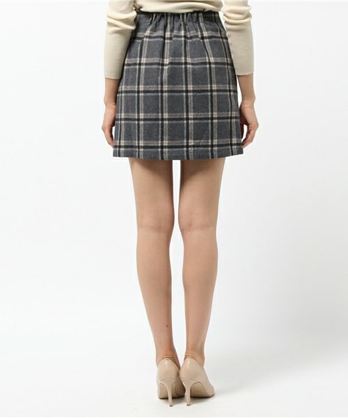 archives（アルシーヴ）の「チェックウールタイトスカート（スカート・レディース・グレー/カーキ/ネイビー・MEDIUM）」の6枚目の写真