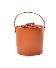 flower | bucket leather bag～バケットレザーバッグ(ハンドバッグ)