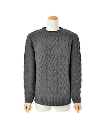 flower | esterday cable knit　～ｲｴｽﾀﾃﾞｲｹｰﾌﾞﾙﾆｯﾄ(ニット/セーター)