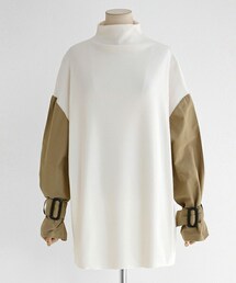 DHOLIC | スリーブベルトSETハイネックTシャツ(Tシャツ/カットソー)