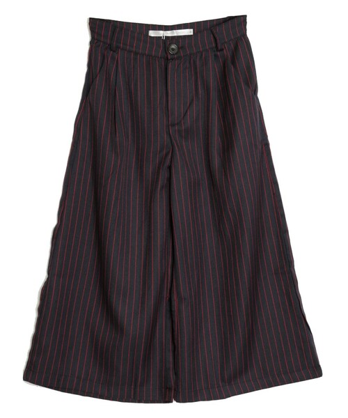 aimoha（アイモハ）の「ストライプガウチョパンツ（その他パンツ・レディース・ブラック/レッド・M）」の2枚目の写真