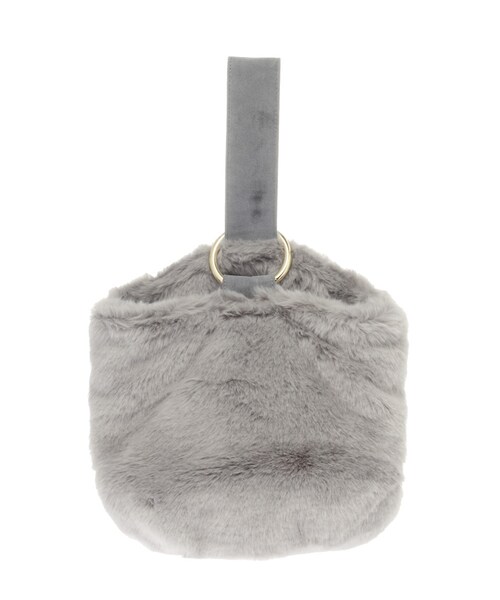 MERCURYDUO（マーキュリーデュオ）の「フェイクファーRingバックルBAG（バッグ・レディース・ライトグレー・F）」の12枚目の写真