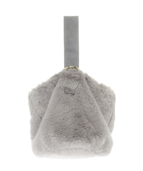 MERCURYDUO（マーキュリーデュオ）の「フェイクファーRingバックルBAG（バッグ・レディース・ライトグレー・F）」の6枚目の写真
