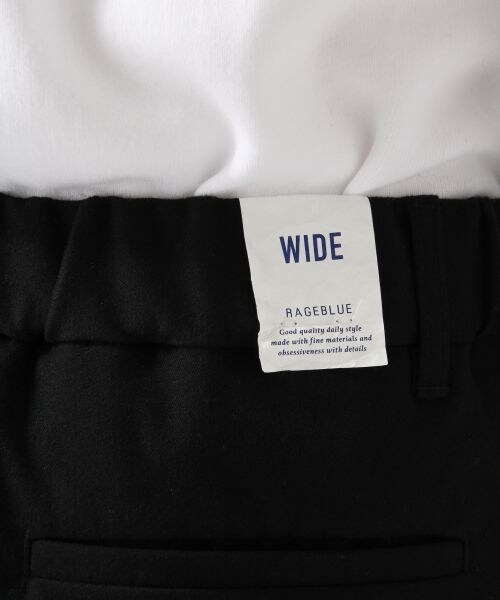 RAGEBLUE（レイジブルー）の「起毛TRストレッチワイドパンツ（パンツ・ブラック/グレー）」の9枚目の写真