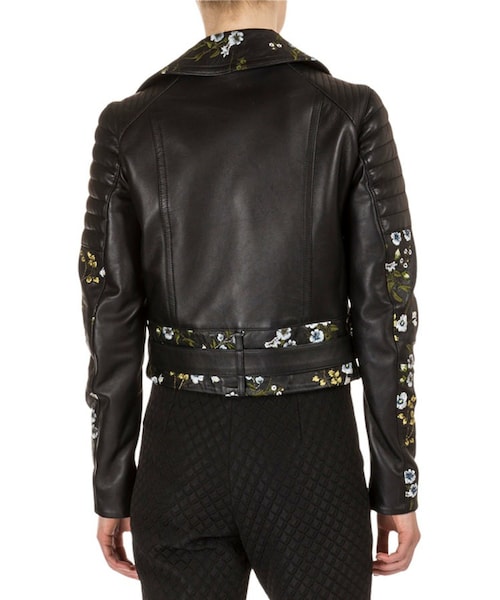Erdem（アーデム）の「Erdem Frazey Floral-Embroidered Leather Biker