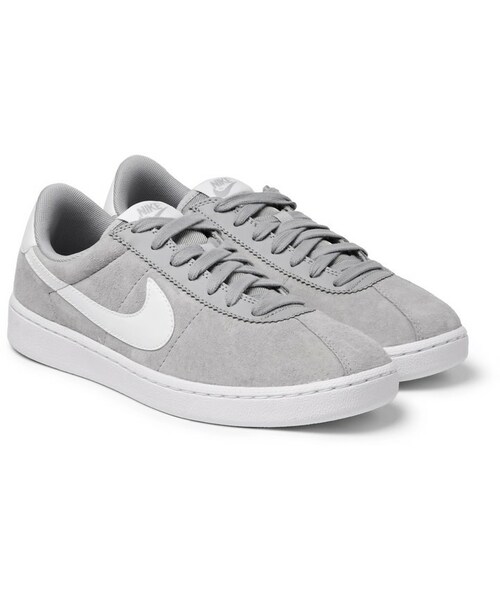 NIKE(ナイキ)の「Nike Bruin Leather-Trimmed Nubuck Sneakers(スニーカー・メンズ・Gray・US10/US10.5/US11/US11.5/US12/US13/US14/US7/US8/US8.5/US9/US9.5)」の5枚目の写真