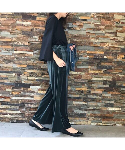 copine(コピン)の「再々入荷!!ベロアワイドパンツ(その他パンツ・レディース・その他)」の6枚目の写真