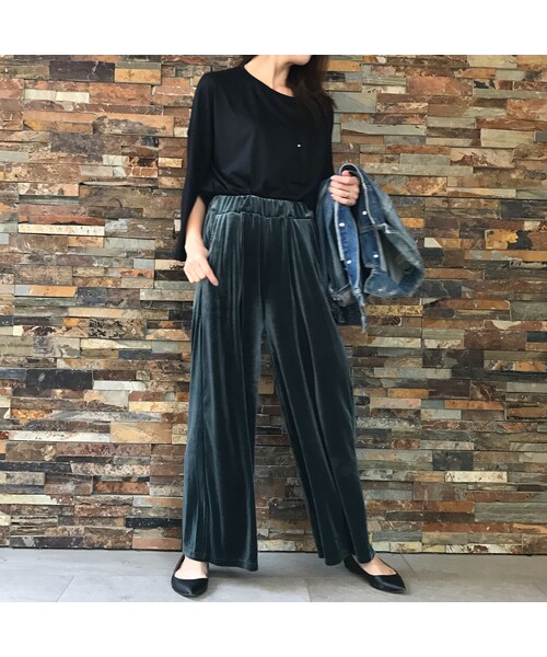 copine(コピン)の「再々入荷!!ベロアワイドパンツ(その他パンツ・レディース・その他)」の8枚目の写真