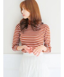 KORMARCH | ボトルネックボーダーニット(ニット/セーター)