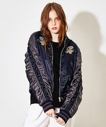 Sue UNDERCOVER アンダーカバー パッカリングスカジャン スカル 黒 Sue UNDERCOVER アンダーカバー パッカリングスカジャン スカル 黒