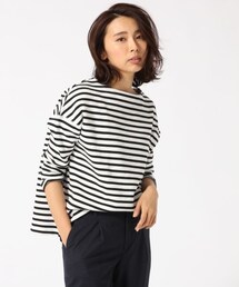 GLOBAL WORK | Ｗフェイスボーダ－プルオーバー長袖(トップス)