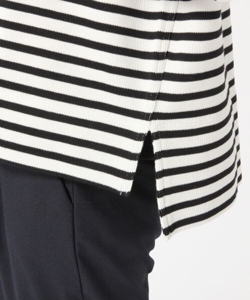 GLOBAL WORK(グローバルワーク)の「Wフェイスボーダ-プルオーバー長袖(トップス・ホワイトベース/ブラックベース/ブラウンベース)」の12枚目の写真