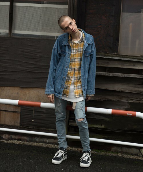 CASPER JOHN AIVER（キャスパージョンアイバー）の「CASPER JOHN AIVER　ビッグGジャン（デニムジャケット・メンズ・インディゴブルー/ダークインディゴブルー・FREE）」の21枚目の写真