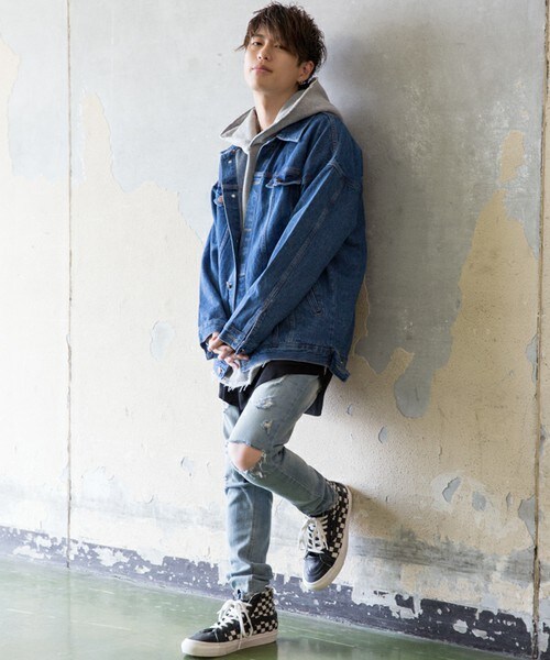 CASPER JOHN AIVER（キャスパージョンアイバー）の「CASPER JOHN AIVER　ビッグGジャン（デニムジャケット・メンズ・インディゴブルー/ダークインディゴブルー・FREE）」の15枚目の写真