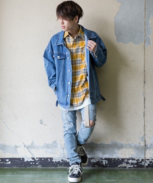 CASPER JOHN AIVER（キャスパージョンアイバー）の「CASPER JOHN AIVER　ビッグGジャン（デニムジャケット・メンズ・インディゴブルー/ダークインディゴブルー・FREE）」の12枚目の写真