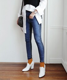 DHOLIC | バイカラースキニーデニムパンツ(デニムパンツ)