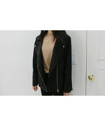 2PER | ジップアップミディアムライダースジャケット(P0000EKW)(Tシャツ/カットソー)