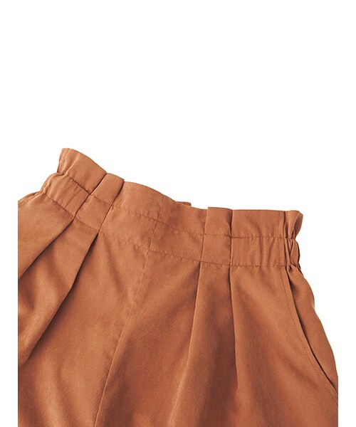 w closet（ダブルクローゼット）の「リボン付タック入りワイドパンツ（パンツ・レディース・マスタード/スモークレッド/ブラック・FREE）」の7枚目の写真