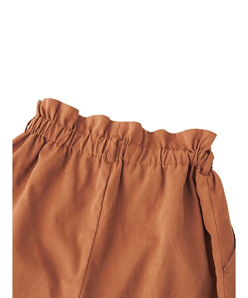 w closet（ダブルクローゼット）の「リボン付タック入りワイドパンツ（パンツ・レディース・マスタード/スモークレッド/ブラック・FREE）」の8枚目の写真