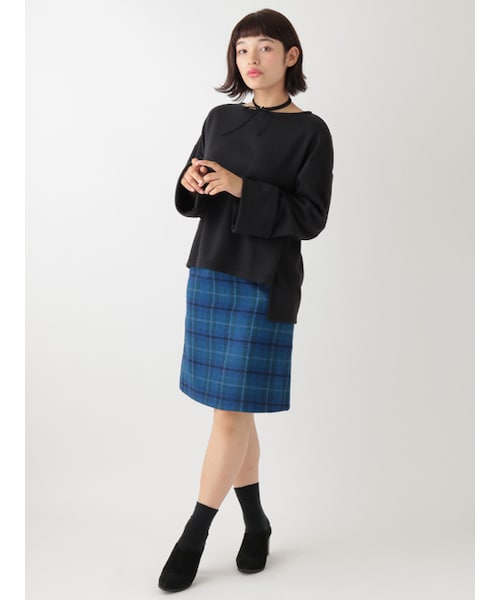 w closet（ダブルクローゼット）の「チョーカー付きボリューム袖プルオーバー（トップス・レディース・Dピンク/Dブラウン/ブラック・FREE）」の12枚目の写真