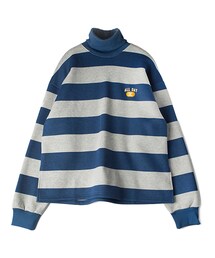 ROMANTIC CROWN | STRIPE TURTLE SWEATSHIRT_BLUE(その他)