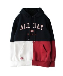 ROMANTIC CROWN | ALL DAY COLOR BLOCK HOODIE_NAVY(その他)