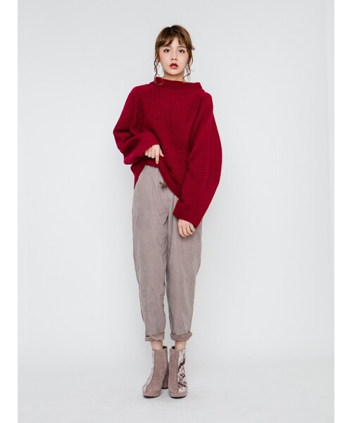 merry jenny(メリージェニー)の「タッセルテーパードパンツ(パンツ・レディース・ピンク/イエロー/アイスブルー/ベージュ・F)」の7枚目の写真