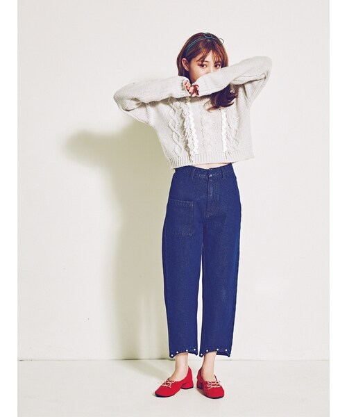 merry jenny（メリージェニー）の「リボンバブーシュ（シューズ・レディース・ブラック/レッド/ブラウン・M/L）」の7枚目の写真