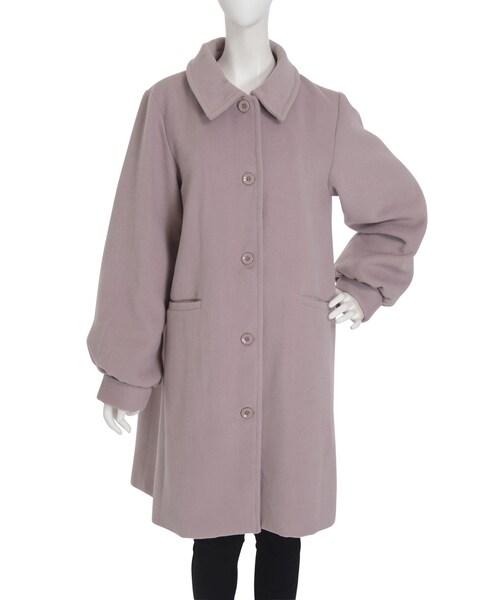 merry jenny(メリージェニー)の「ステンカラーAラインコート(ジャケット/アウター・レディース・グレー/ブラック/ピンク/ミントグリーン・F)」の11枚目の写真