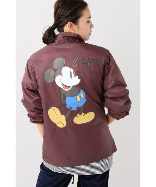 JOURNAL STANDARD（ジャーナルスタンダード）の「Micky Mouse Coach Jacket（ジャケット/アウター・ネイビー/ピンク B・S）」の2枚目の写真