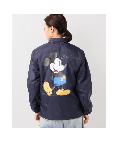 JOURNAL STANDARD（ジャーナルスタンダード）の「Micky Mouse Coach Jacket（ジャケット/アウター・ネイビー/ピンク B・S）」の8枚目の写真