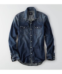 American Eagle | AEOフレックスデニムウェスタンシャツ(シャツ/ブラウス)
