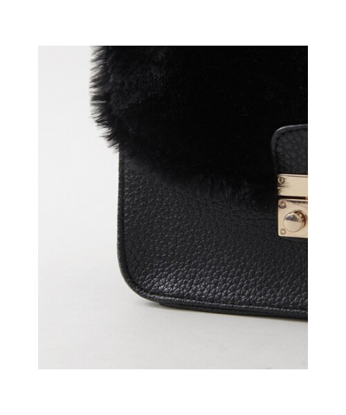 URBAN RESEARCH Sonny Label(アーバンリサーチサニーレーベル)の「【予約】フェイクファーフラップショルダーバッグ(バッグ・レディース・ブラック/レオパード柄/グレー・one)」の14枚目の写真