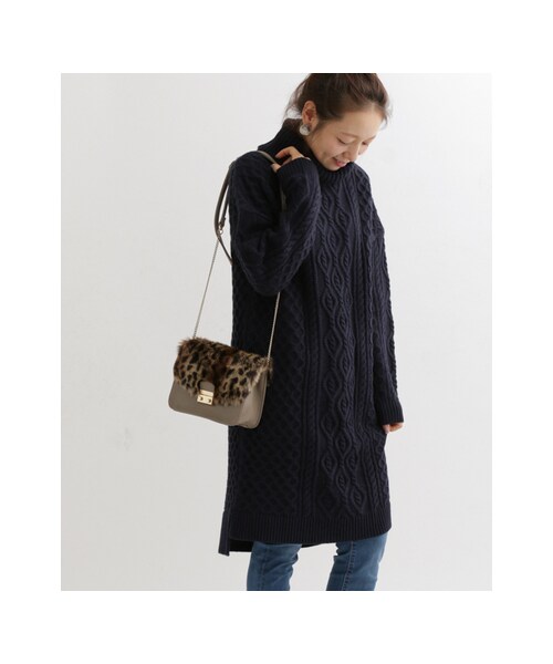 URBAN RESEARCH Sonny Label(アーバンリサーチサニーレーベル)の「【予約】フェイクファーフラップショルダーバッグ(バッグ・レディース・ブラック/レオパード柄/グレー・one)」の5枚目の写真