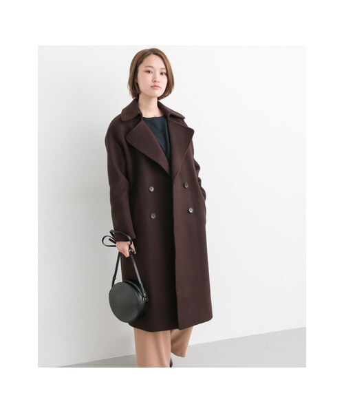 URBAN RESEARCH(アーバンリサーチ)の「2重織りロングPコート(ジャケット/アウター・レディース・BRD.BROWN/Lt.GRAY・36/38)」の3枚目の写真