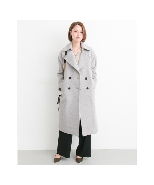 URBAN RESEARCH(アーバンリサーチ)の「2重織りロングPコート(ジャケット/アウター・レディース・BRD.BROWN/Lt.GRAY・36/38)」の6枚目の写真